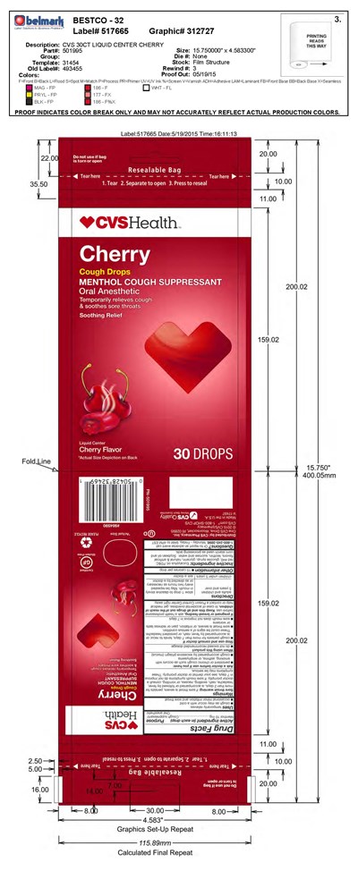Cvs Cherry Liquid Center Cough Drops 30ct (Cvs Cherry Liquid Center 30ct 501995 5 19 2015)